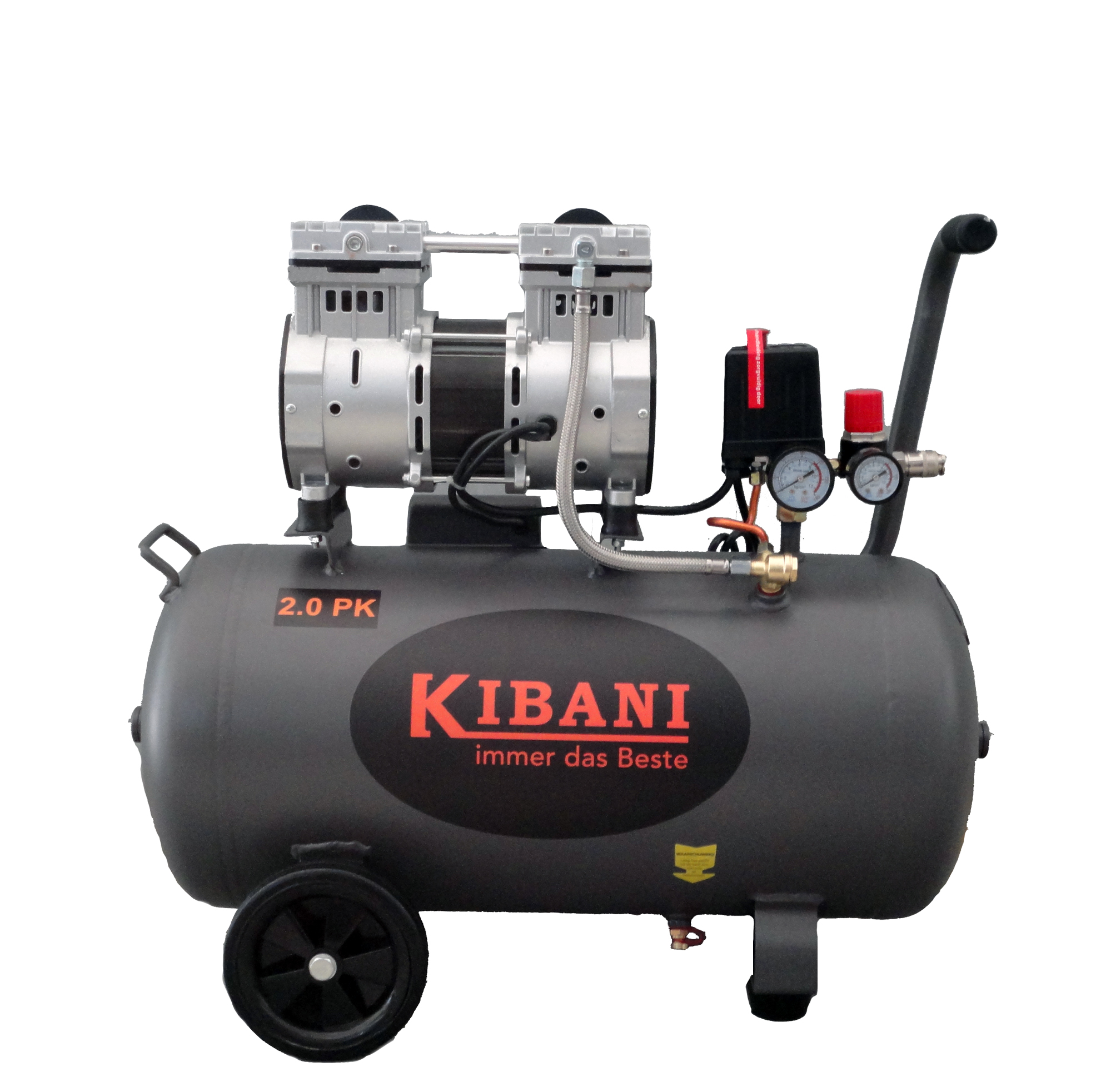 KBN compressore kibani silenzioso " senza olio " 8 bar 50 lt litri 1500 watt 2 CV aspirazione dell'aria: 240 litri / minuto -